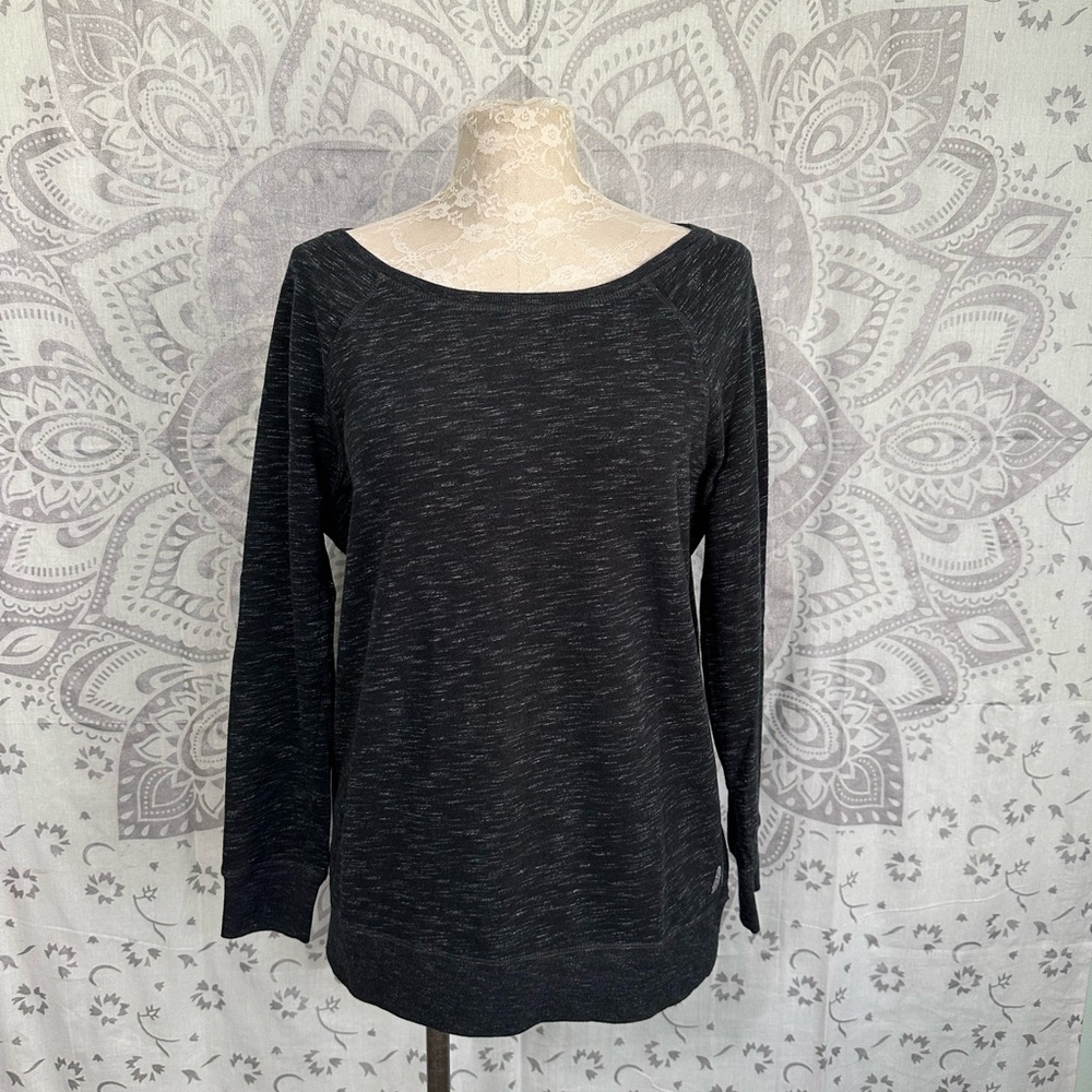 Like New $68 Victorias Secret Off Shoulder Marl Sweatshirt Shirt Top Grey Small